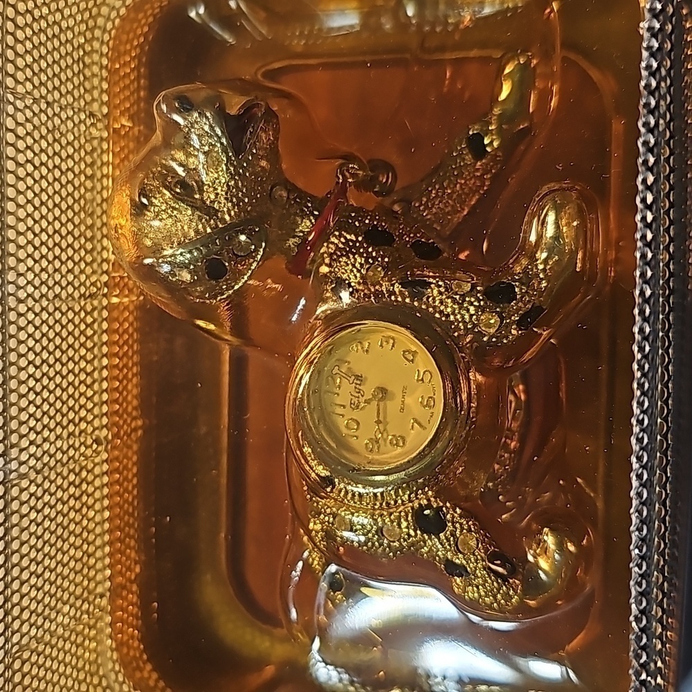 Elgin Collectible Mini Clock Dog with Rhinestones NWT